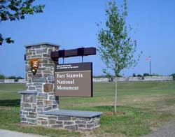 entry sign for Fort Stanwix
